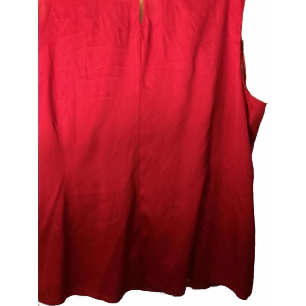 Semantiks Sleeveless Stretch Silk Pink Blouse with pleats Size 22W - Picture 9 of 9